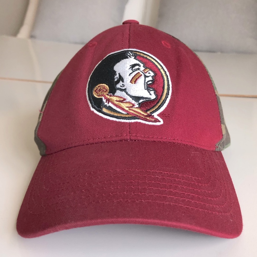 FSU Sports Logo Ballcap, Velcro Adjust, Cotton, Collegiate Headwear